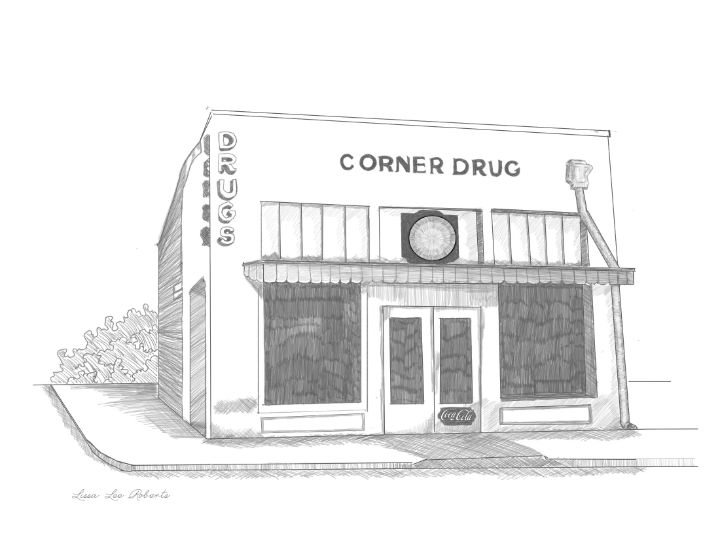 Corner Drug Store Glen Rose, Texas Art by Lissa Digital Art & AI