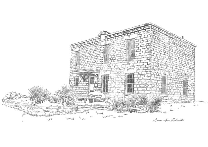 County Jail Glen Rose, Texas Art by Lissa Digital Art & AI