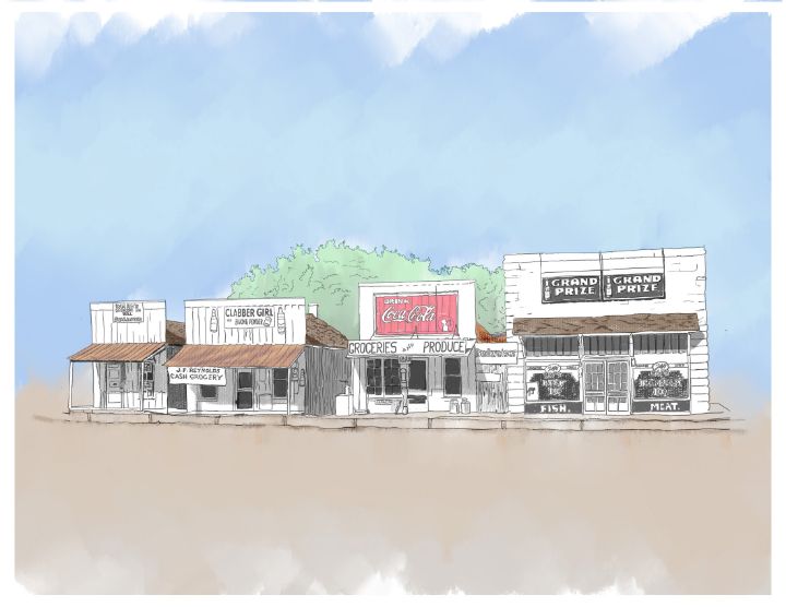 Glen Rose Streetscape 5 Art by Lissa Digital Art & AI, Buildings