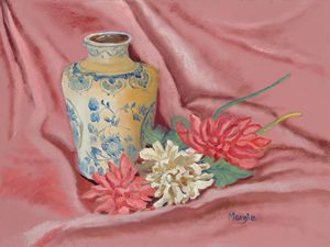 Chinese vase with Flowers