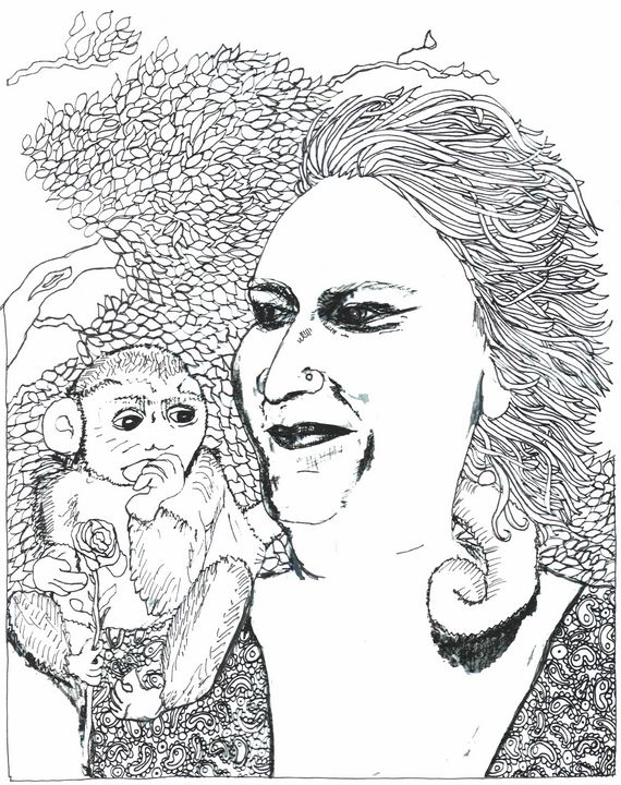 Margolet and her Monkey - Shoshanah's Art