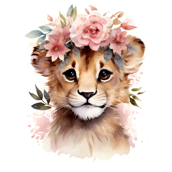 Stupell Industries Baby Elephant Canvas Wall Art - 16x20 Inches, Pink Flower Crown By Ziwei Li | Ready To Hang - View #12
