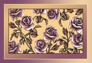 Roses in double frame