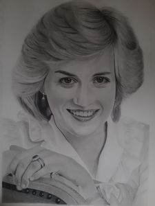 Princess Diana drawing - Chandima - Paintings & Prints, People