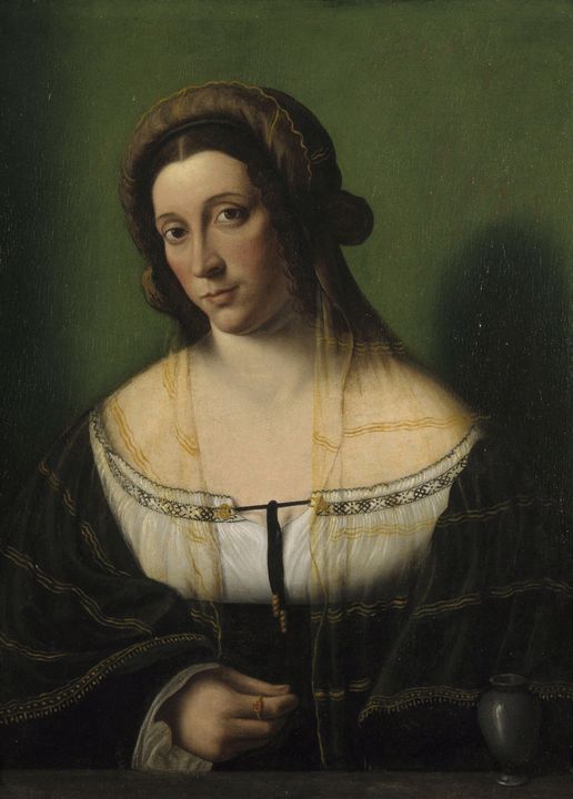 Bartolomeo Veneto~Portrait of a Lady - Old master image - Paintings ...