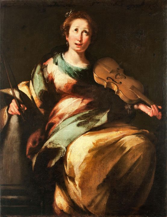 Bernardo Strozzi~Allegory of Music, - Old master image - Paintings ...