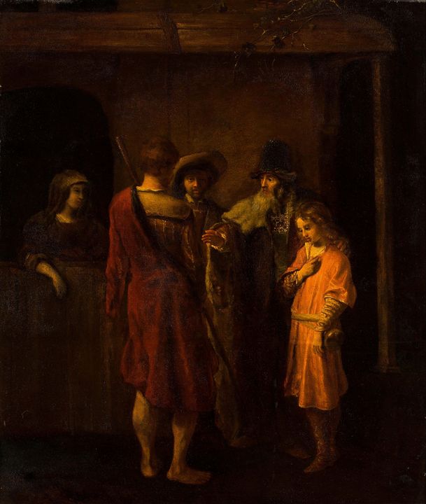 Abraham van Dijck~The Departure of B - Old master image