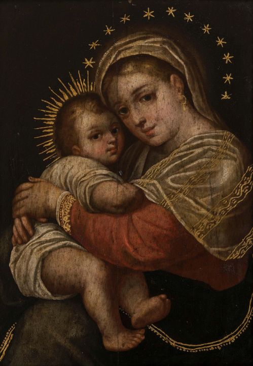 Anonymous~Virgin and Child - Old master image