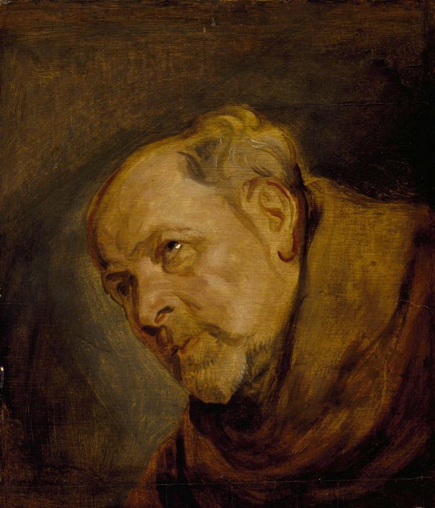 Anthony van Dyck~Head of a Monk (Jan - Old master image