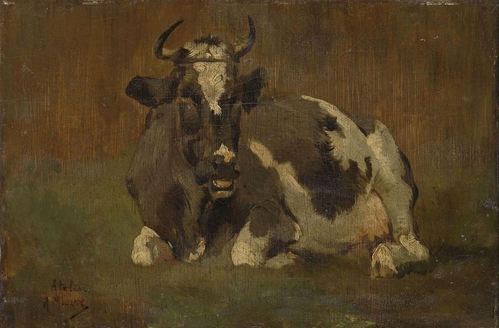 Anton Mauve~Lying Cow - Old master image