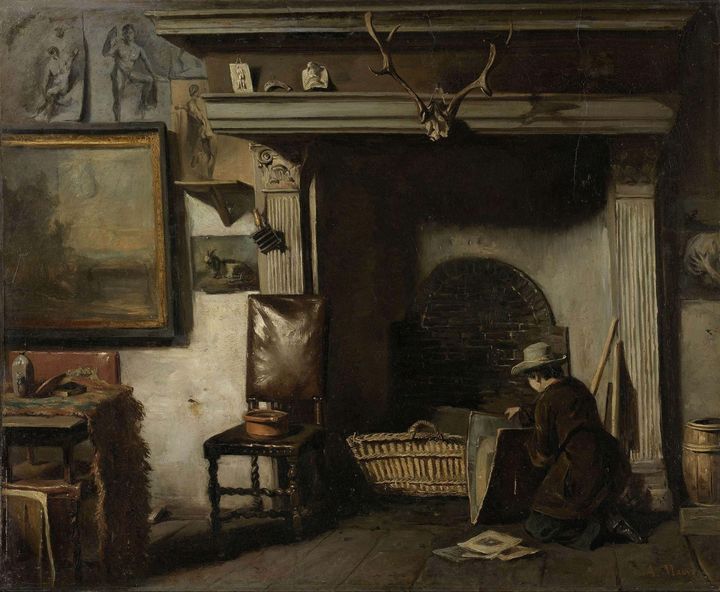 Anton Mauve~The Studio of the Haarle - Old master image