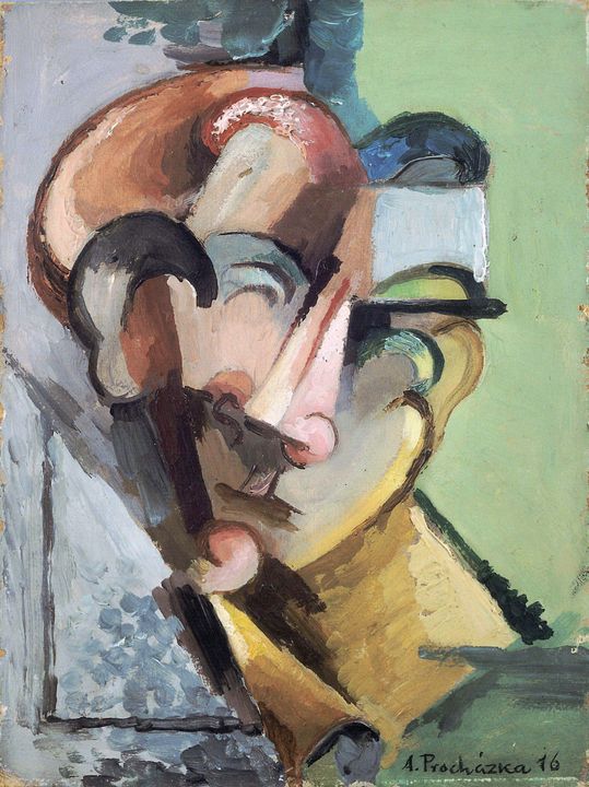 Antonín Procházka~Head of a Girl - Old master image