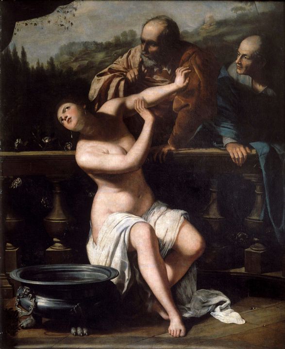 Artemisia Gentileschi~Susanna and th - Old master image