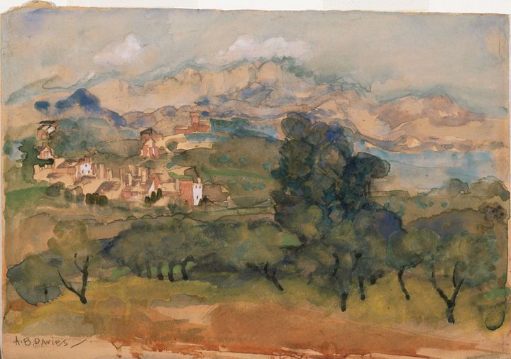 Arthur B. Davies~Olive Trees - Old master image