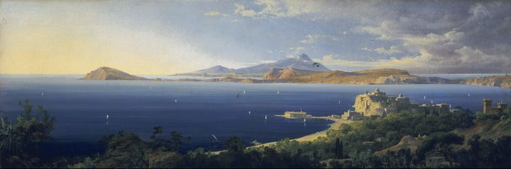 August Ahlborn~The Bay of Pozzuoli n - Old master image