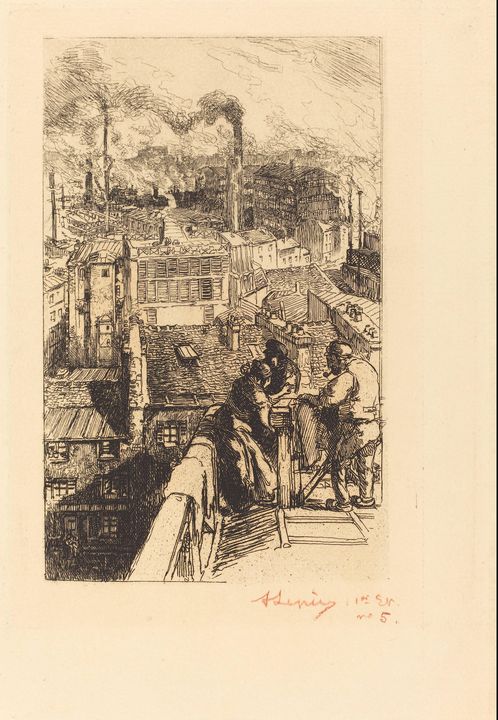 Auguste-Louis Lepère~Gobelins Quarte - Old master image