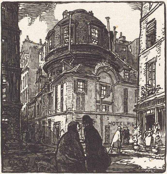 Auguste-Louis Lepère~L'ancienne acad - Old master image