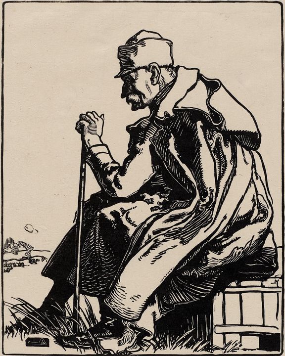 Auguste-Louis Lepère~Le roi Pierre I - Old master image