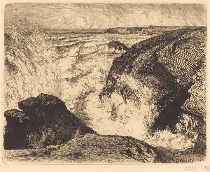 Auguste-Louis Lepère~Spring Tide, Ro - Old master image
