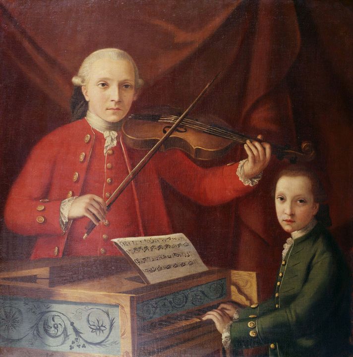 Austrian School~Leopold and Wolfgang - Old master image