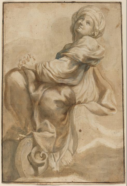 Bartolomeo Guidobono~Seated Sibyl - Old master image