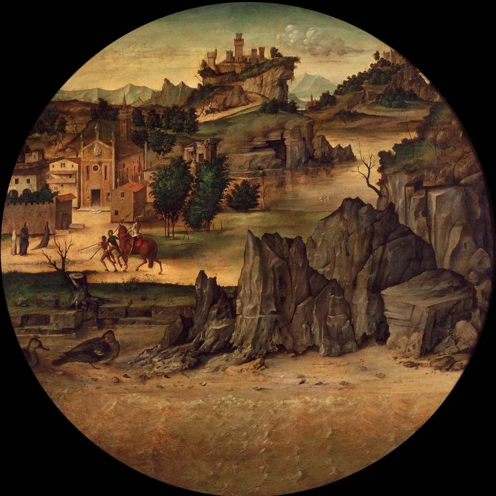 Bartolomeo Montagna~Landscape with C - Old master image