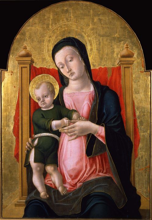 Bartolomeo Vivarini~Madonna col Bamb - Old master image