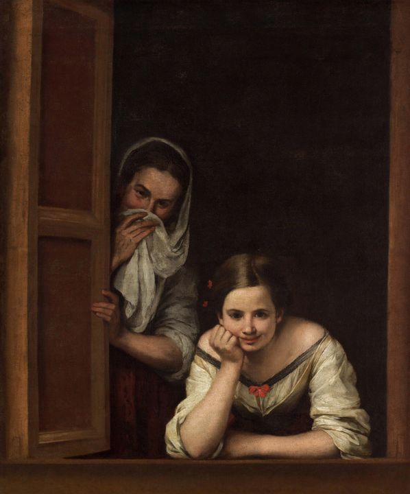 Bartolomé Esteban Murillo~Two Women - Old master image