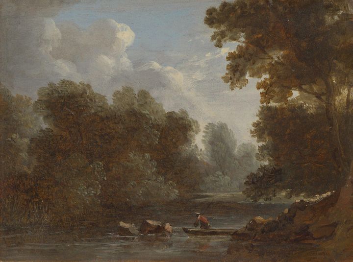 Benjamin Barker~A Wooded River Lands - Old master image