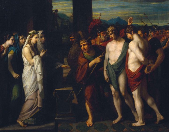 Benjamin West~Pylades and Orestes Br - Old master image