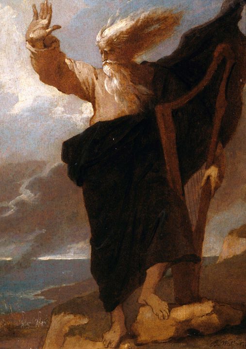 Benjamin West~The Bard - Old master image