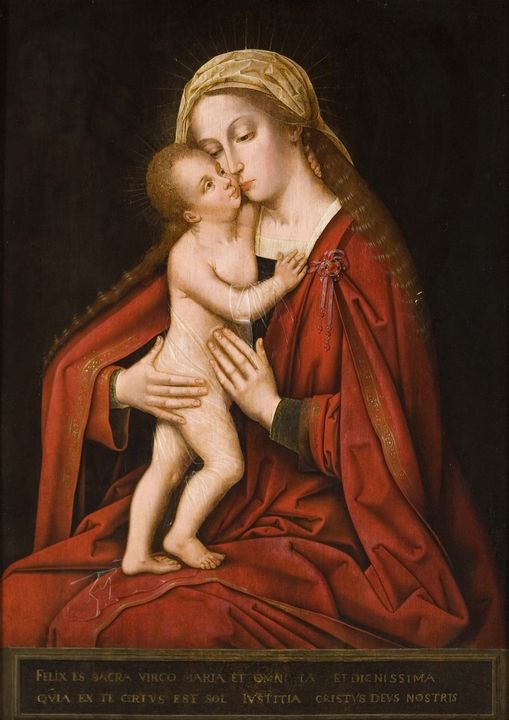Bernard van Orley~Virgen con niño - Old master image