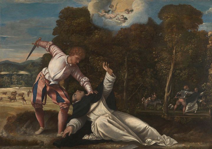 Bernardino da Asola~The Death of Sai - Old master image