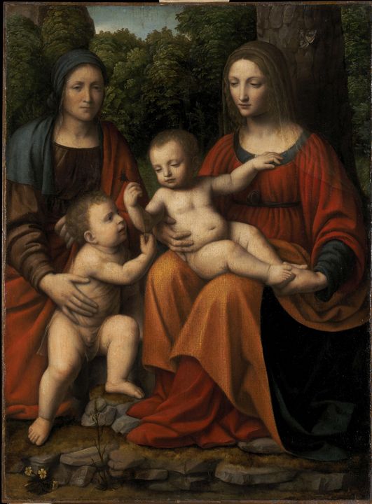 Bernardino Luini~Madonna and Child w - Old master image