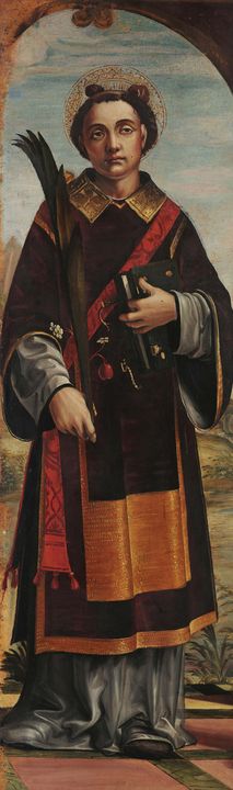 Bernardino Zenale~Saint Stephen - Old master image