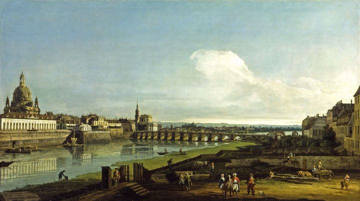 Bernardo Bellotto~View of Dresden wi - Old master image