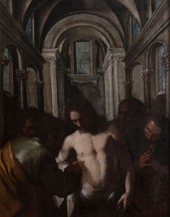 Bernardo Cavallino~Incredulità di Sa - Old master image