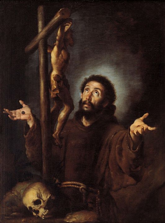 Bernardo Strozzi~St Francis of Assis - Old master image