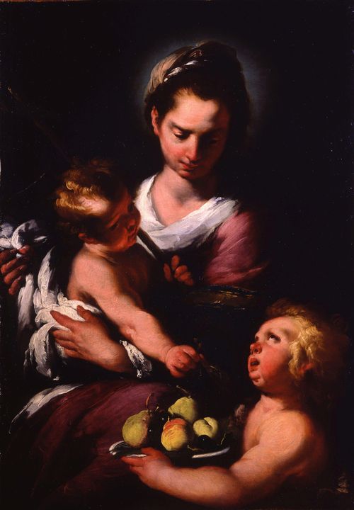 Bernardo Strozzi~The Virgin and Chil - Old master image
