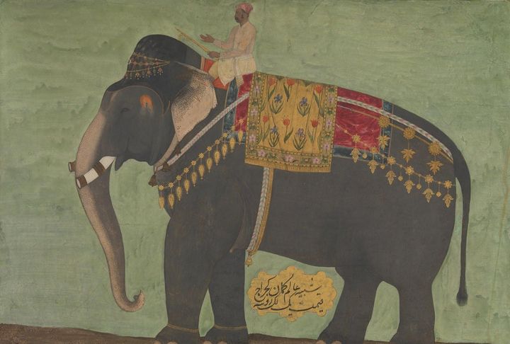 Bichitr~Portrait of the Elephant 'Al - Old master image