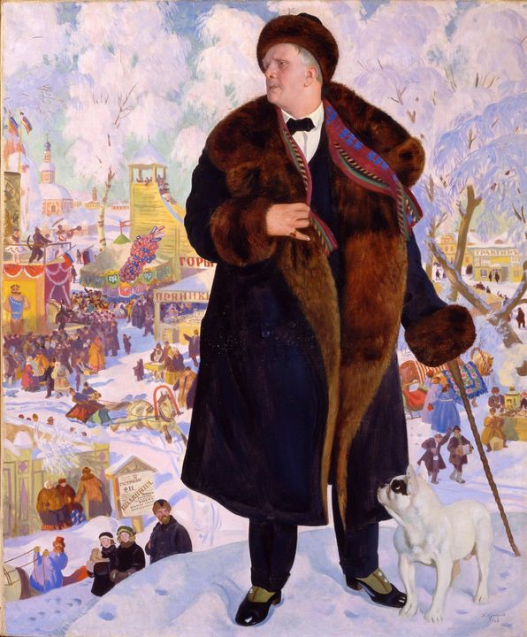 Boris Kustodiev~Portrait of Fyodor C - Old master image