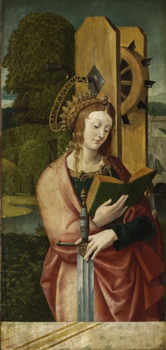 Burgundian Painter~Saint Catherine o - Old master image