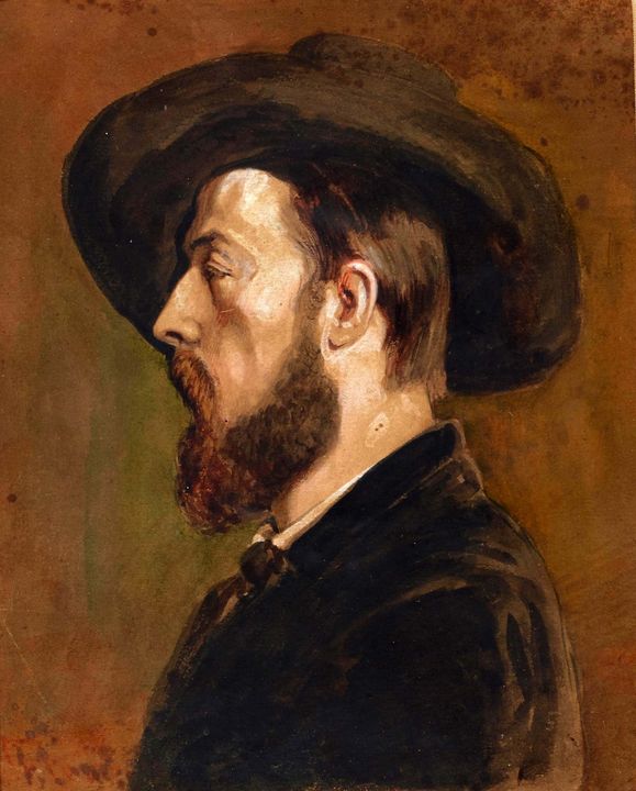 c. 1860~Portrait of Jongkind - Old master image