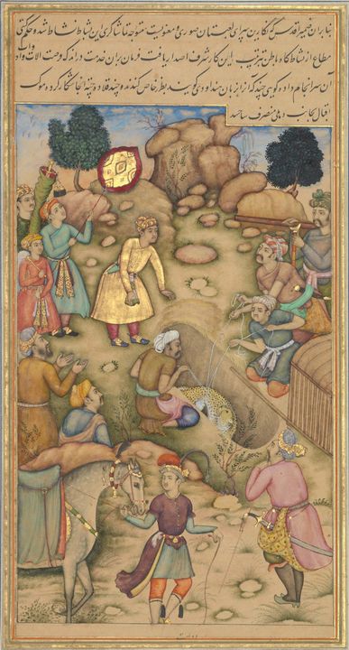 c. AD 1600-03~Akbar Captures a Cheet - Old master image