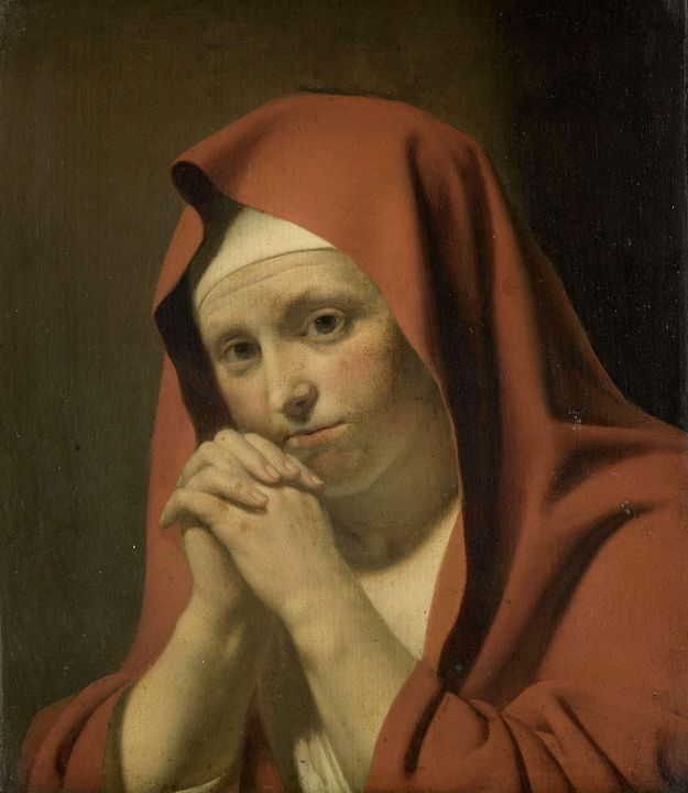 Caesar van Everdingen~Woman Praying - Old master image