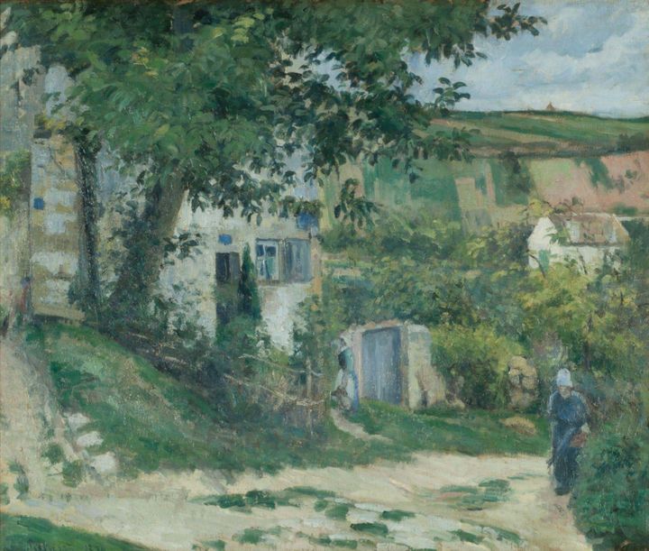Camille Pissarro~Chemin a L'Hermitag - Old master image