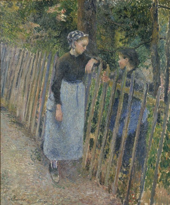 Camille Pissarro~Conversation - Old master image