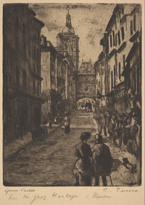Camille Pissarro~The Street of the G - Old master image