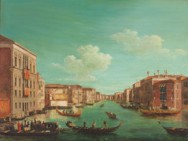Canaletto~El Gran Canal, Venecia, en - Old master image