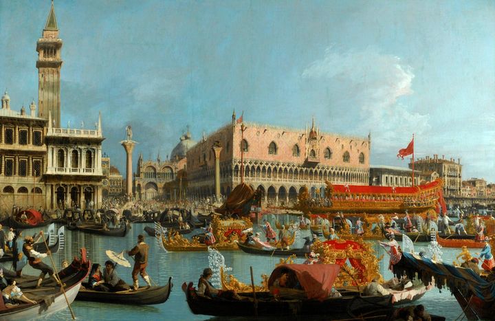 Canaletto~The Bucintoro returning to - Old master image